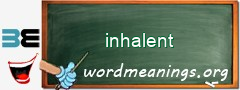 WordMeaning blackboard for inhalent
